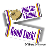 Fight Like a Bulldog Printable Candy Bar Wrapper