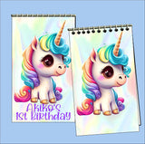 Baby Unicorn Personalized Notebook Party Favors