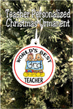 Teacher Personalized Christmas Ornament