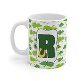 St Patrick's Day Monogram Alphabet Tumbler or Ceramic mug