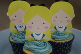Alice in Wonderland Cupcake Topper Printable