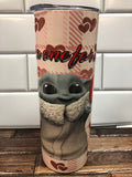 Baby Yoda Valentine Tumbler
