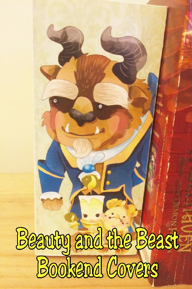 Let Belle and the Beast protect and corrall your favorite books with these Beauty and the Beast printable bookend covers. Covers are easy to print, cut, glue, and put together to keep your library in order.