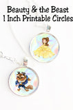 Beauty and the Beast Printable Circles