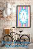 Bright Stripes Monogram Print