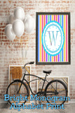 Bright Stripes Monogram Print