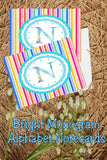 Bright Stripes Monogram Note Cards Print