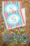 Bright Stripes Monogram Note Cards Print