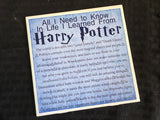 All I Need to Know I Learned from Harry Potter Quote Print