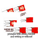 Chiefs Jersey Candy Bar Wrapper