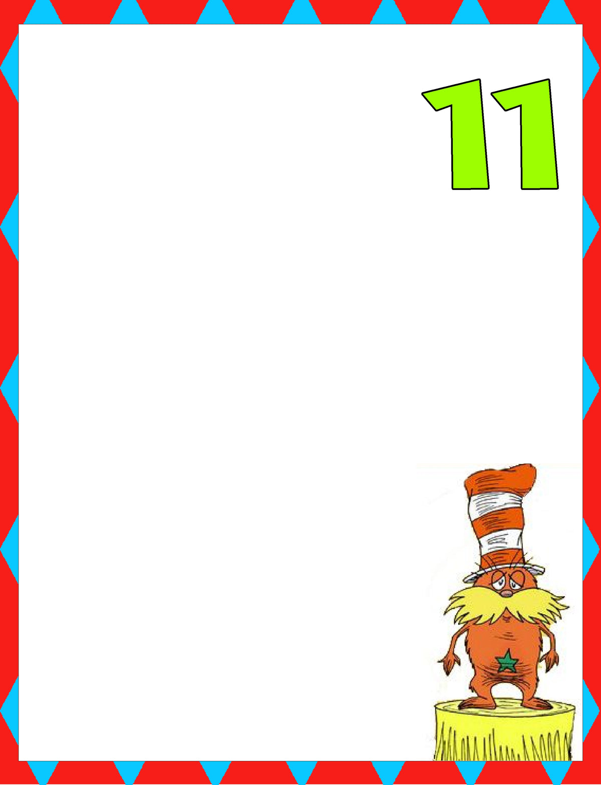 Dr Seuss Month Planner Printable