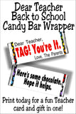 Dear Teacher Printable Candy Bar Wrapper