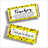 Definition of a Teacher Candy Bar Wrapper