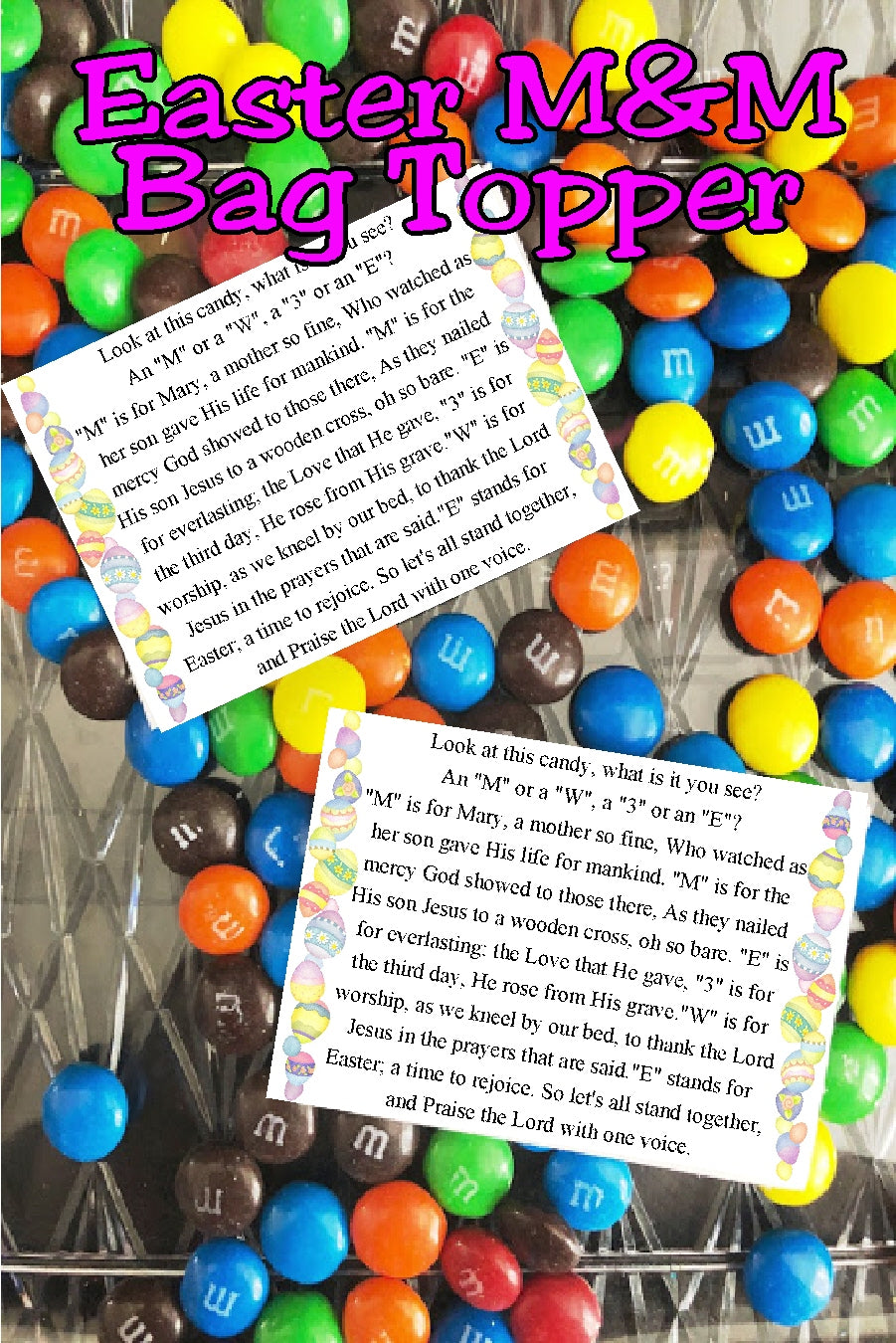 This printable bag topper is perfect for remembering the true meaning of Easter this holiday. It would make a great basket stuffer or class gift for your Sunday School class.