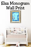 Elsa Monogram Print