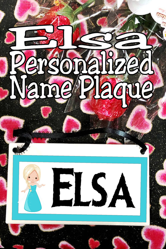 Elsa Frozen Personalized Name Plaque