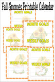 Fall Gnomes Printable Planner Pages
