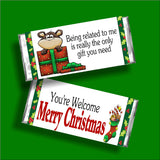 Family Christmas Candy Bar Wrapper