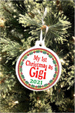 First Christmas as Grandma Personalized Christmas Ornament