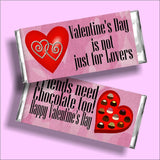 Friends Need Chocolate Valentine Candy Bar Wrapper