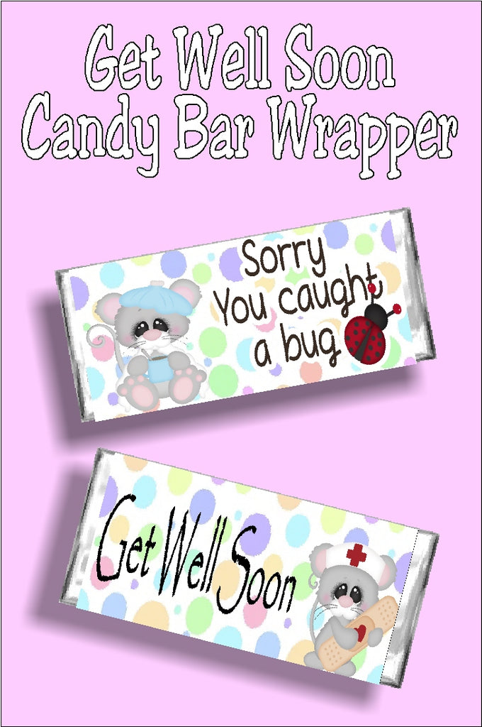 Bug Get Well Soon Candy Bar Wrapper – DIY Party Mom