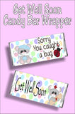 Bug Get Well Soon Candy Bar Wrapper