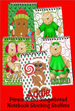 Gingerbread Personalized Stocking Stuffer Notebook