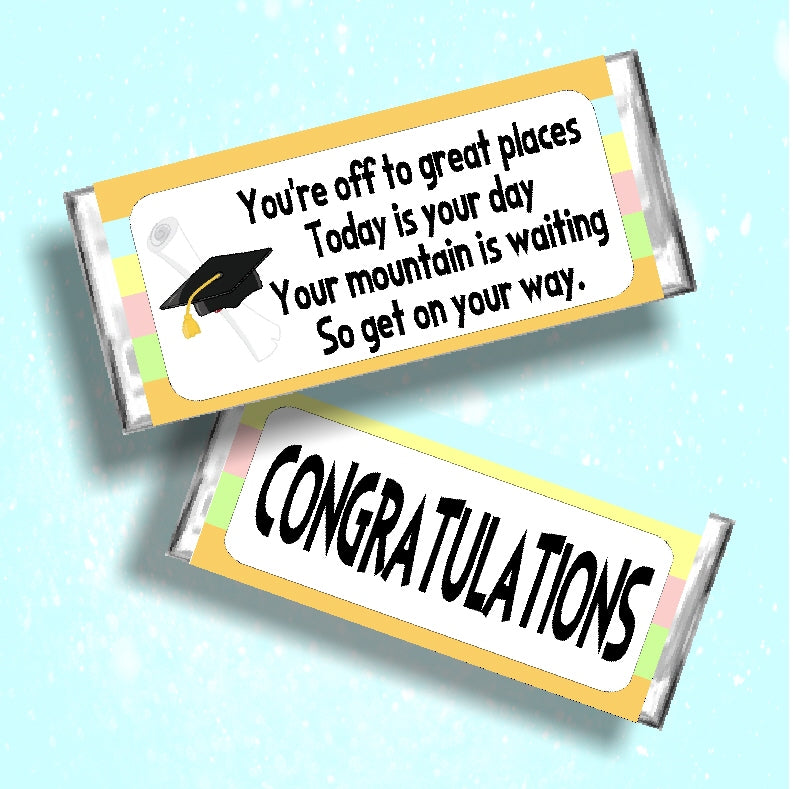 Off to Great Places Candy Bar Wrapper
