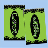 Colored Crayon Personalized Notebook Party Favor