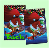 Christmas Grinch Personalized Stocking Stuffer Notebooks
