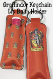 Hogwarts Houses Keychain Lip Balm Holder