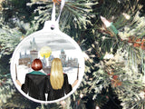 Hogwarts Couple Personalized Christmas Ornament