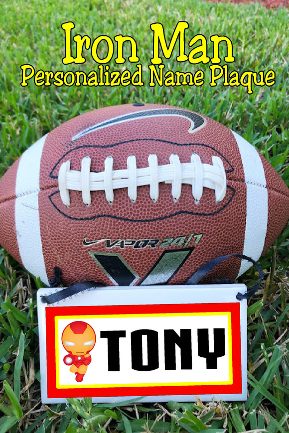 I am Iron man.   Share your love for your favorite superhero with this Iron man personalized name plaque perfect for your home decor or office.  #ironmangift #iamironman #personalizedgift