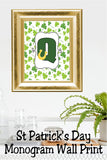 Lucky St Patrick's Day Monogram Printable