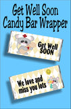 Get Well Soon...We love and Miss You Lots. Know someone who is sick? Send them a little chocolate love with this candy bar card.  It will bring a smile to their face to know you are thinking of them.