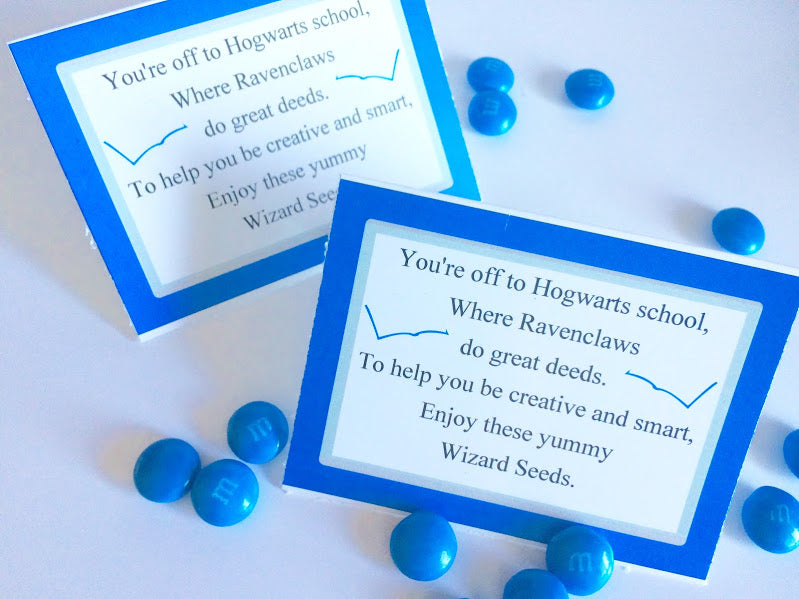 Harry Potter Ravenclaw Wizard Seeds Bag Topper Printable – DIY Party Mom