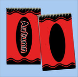 Colored Crayon Personalized Notebook Party Favor