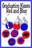 Blue Graduation Kiss Label Printable