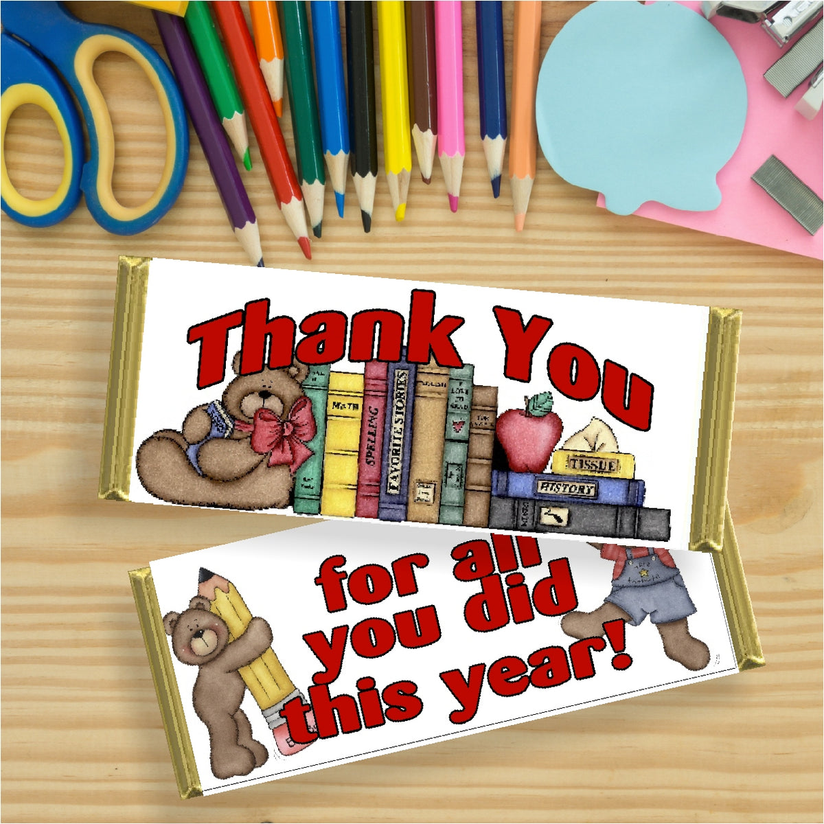 School Thank You Candy Bar Wrapper