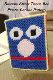 Decorate your Sesame Street nursery with this fun Sesame Street plastic canvas tissue box in no time at all. Choose to make all Elmo, or just Cookie Monster and Oscar, or any of the characters to make your own tissue box.  #sesamestreet #tissueboxpattern #plasticcanvas