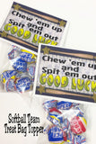 Chew Em Up Softball Bag Topper Team Treat
