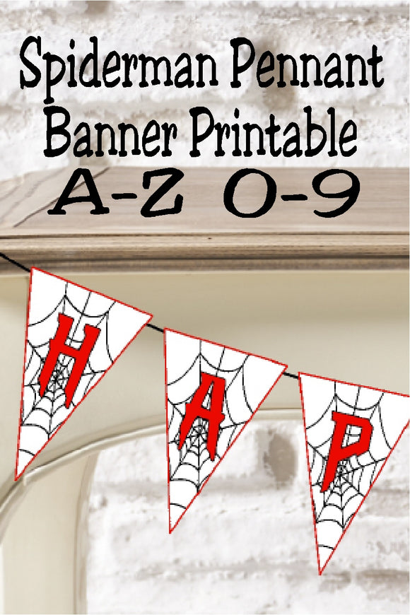 Spiderman  Pennant Banner Printable