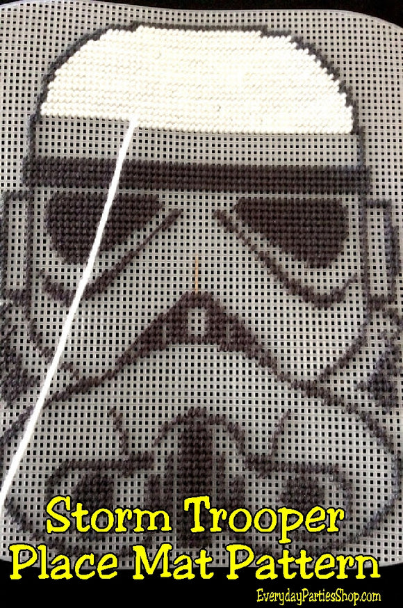 Create a Storm Trooper Place Mat for your next Star Wars dinner party. With easy plastic canvas skills, you can make this fun plastic canvas pattern to decorate for your next dinner party.