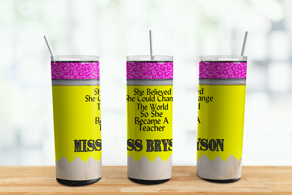 Teacher Change the World Personalized Tumbler