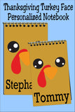 Turkey Face Personalized Mini Notebook Party Favor