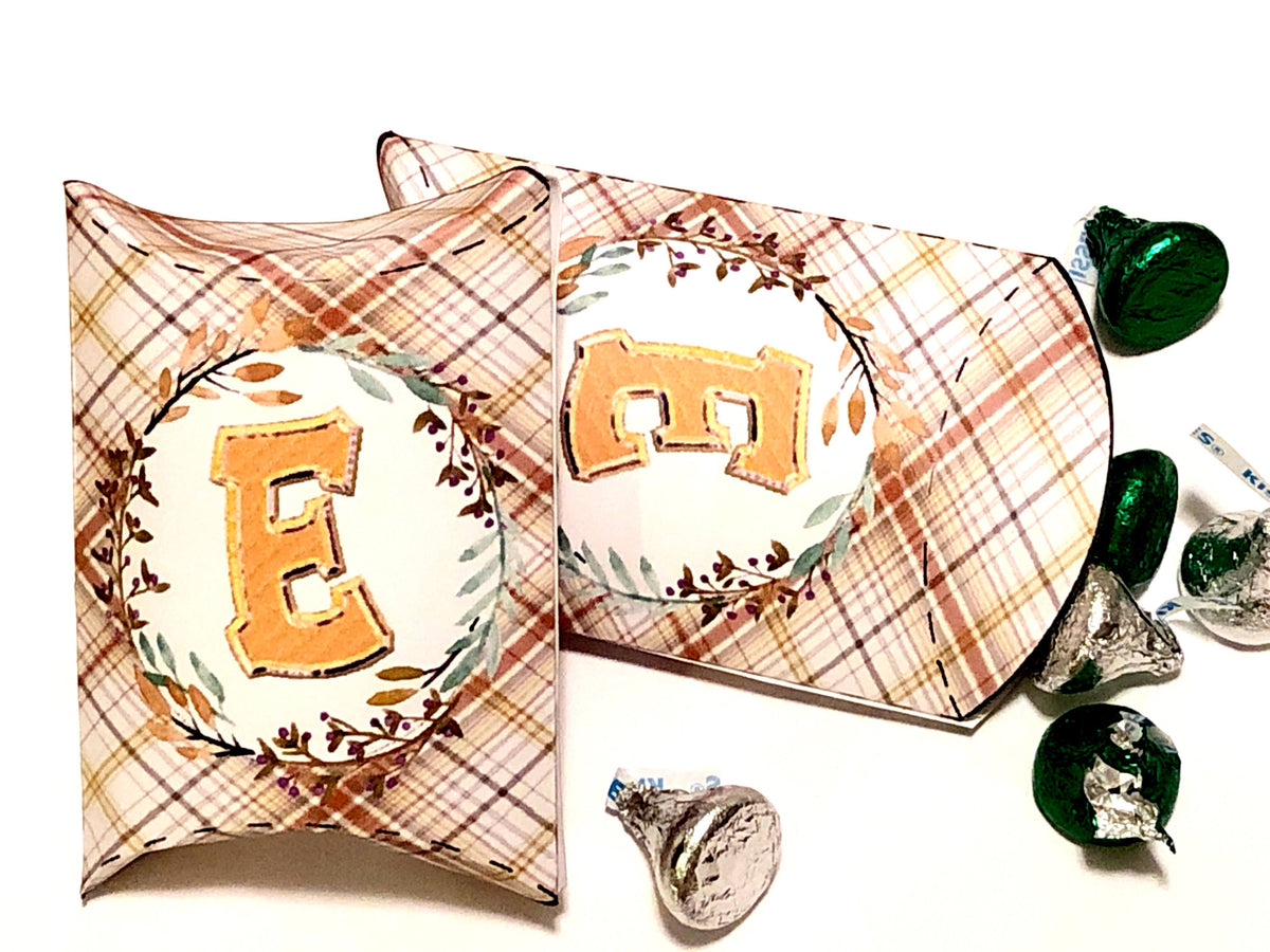 Thanksgiving Frame Monogram Pillow Box Printable