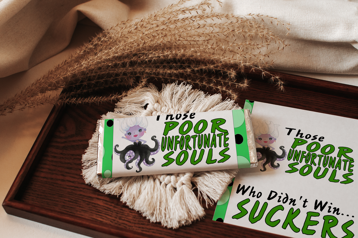 Villain Bingo Prize Printable Candy Bar Wrappers