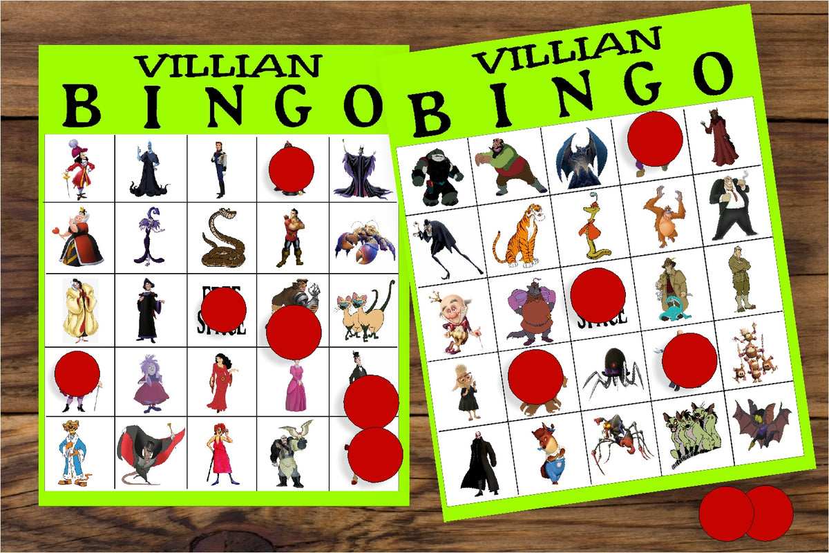 Villain Bingo Game Printable