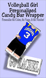 What a great gift to give the players on your team to cheer them on to victory this volleyball season! This personalized volleyball candy bar wrapper is perfect for Senior night, end of the year banquets, coach gifts, and team gifts.