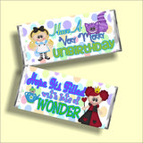 Alice in Wonderland Birthday Candy Bar Wrapper